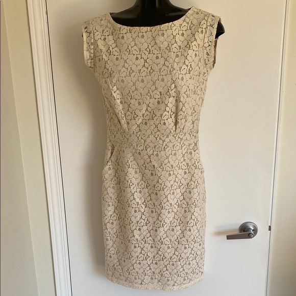 rosemunde copenhagen Dresses & Skirts - ROSEMUNDE copenhagen, Elegant Cream Lace Sheath fitted Dress Size 38 size 8